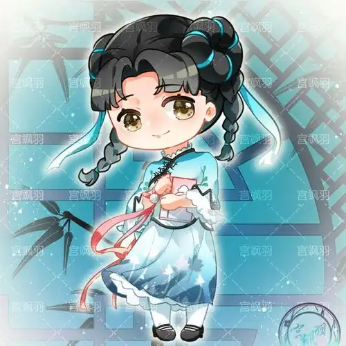 同人绘画西施新皮肤诗语江南插画超可爱的西施来啦