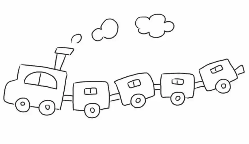 小火车简笔画 小火车简笔画图片大全