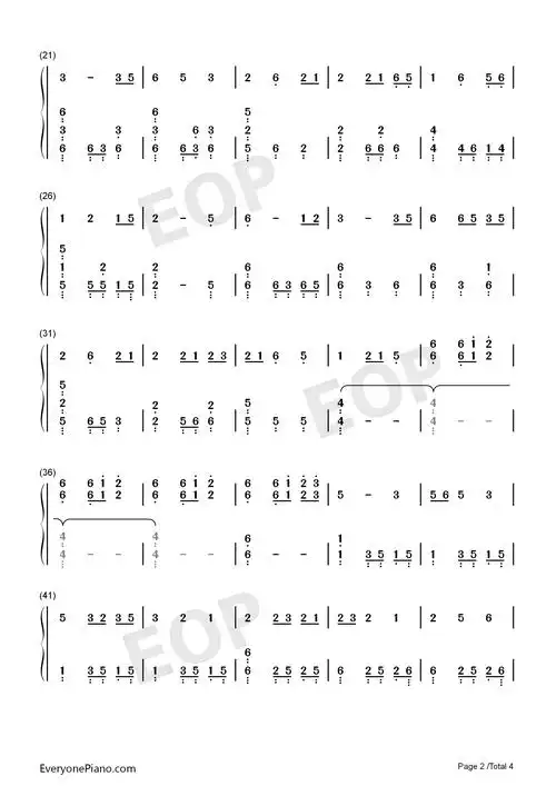 thechinesegarden中国园林跳舞的线双手简谱预览2