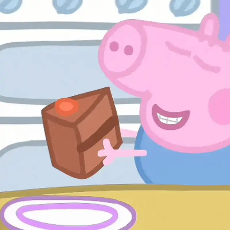 小猪乔治吃播吃东西表情包#表情包