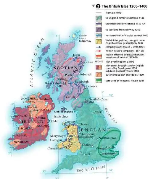 1200-1400年的大不列颠_欧洲历史地图库_地图窝