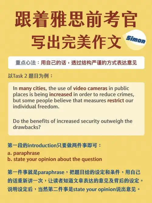 雅思写作干货跟雅思前考官写出完美作文