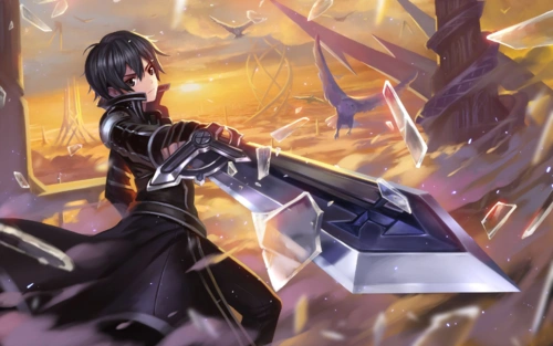 哪位大佬有桐人的这张高清图.