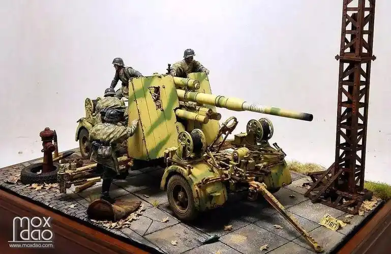 模型说说好要一起打飞机的呢88毫米防空炮