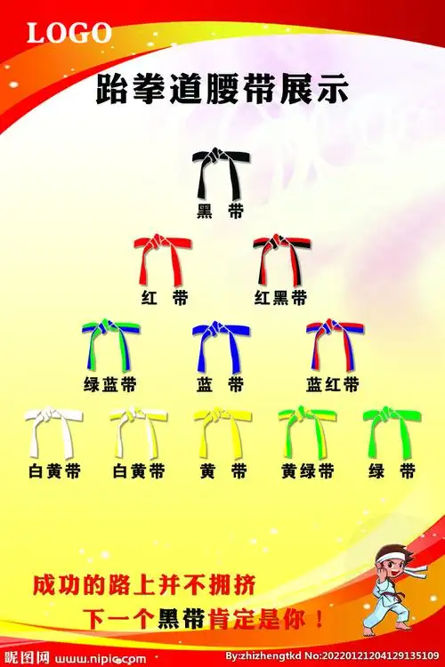 至正宏仁跆拳道腰带颜色划分