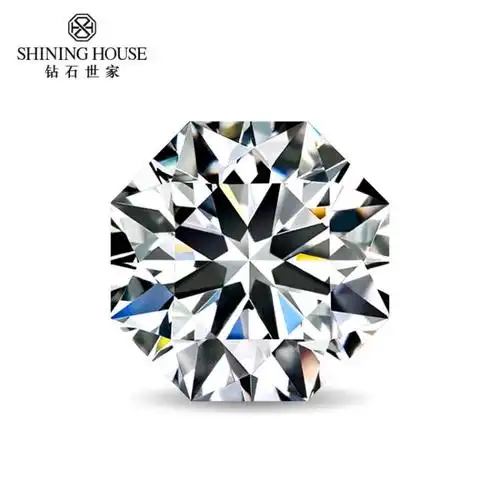 shiningstar极慕之星裸钻定制戒指 结婚戒指30分gia 八边形专利钻石