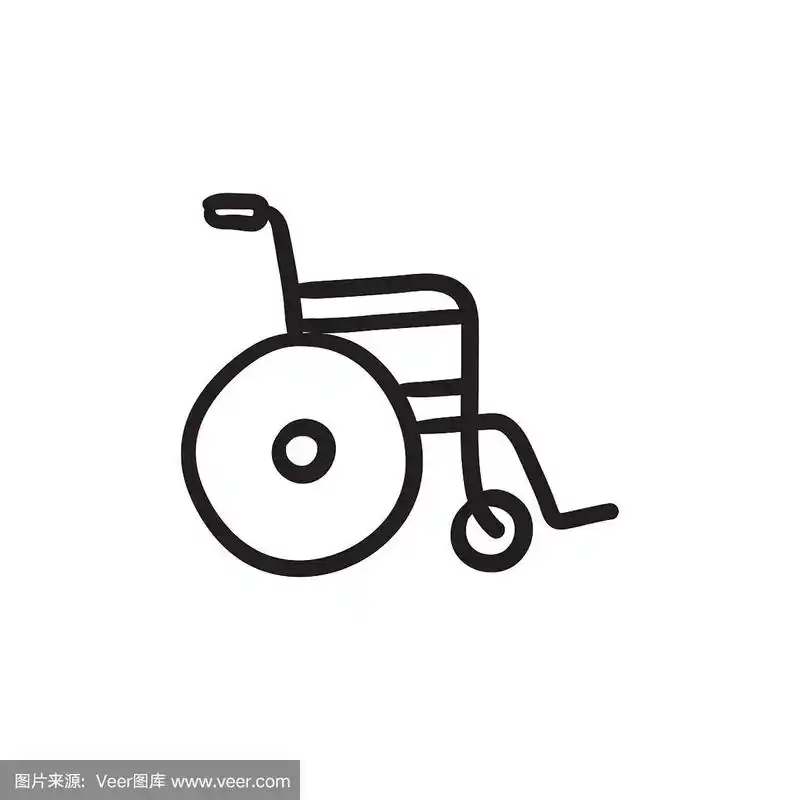 轮椅草图图标