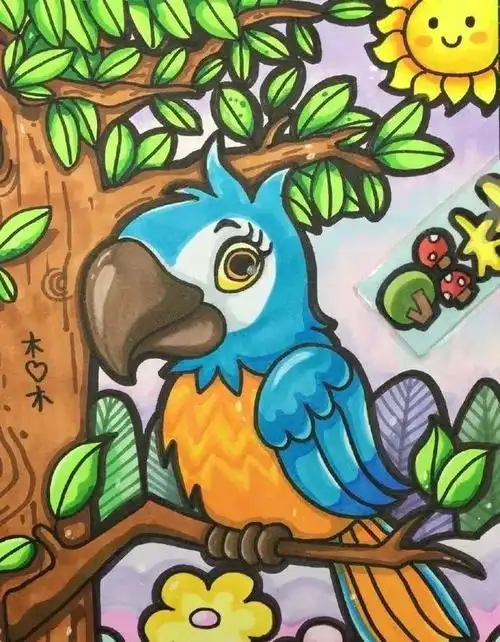 少儿美术:色彩丰富的儿童马克笔素材