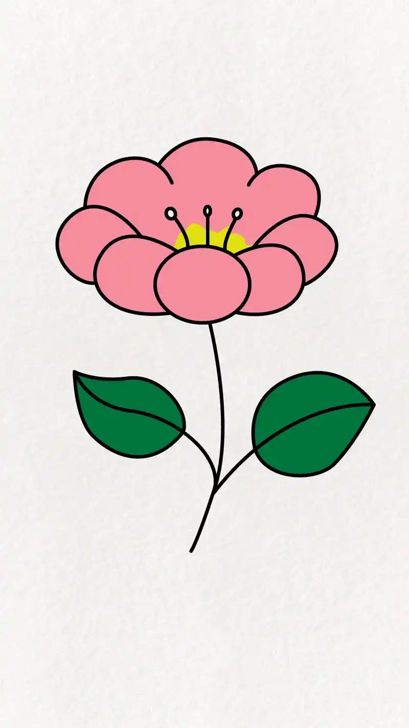 教你简单几步画一朵小花花一看就会