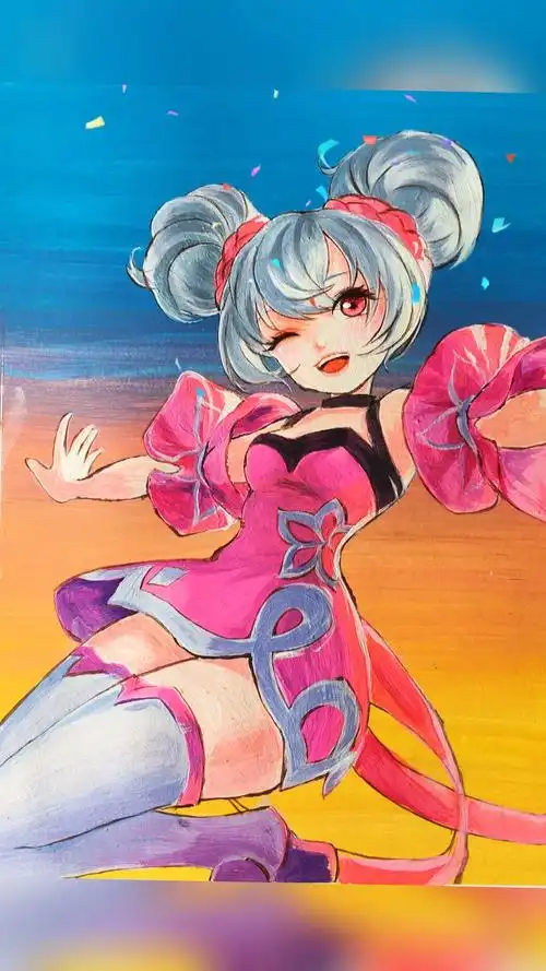 小乔的三种画法你喜欢哪一幅