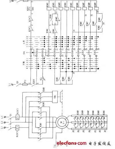 起重机主令控制器的控制线路