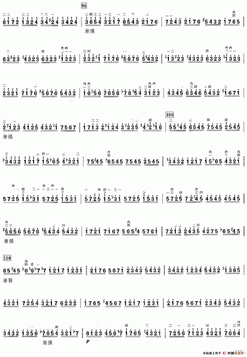 无穷动二胡谱/胡琴谱_器乐乐谱_中国曲谱网