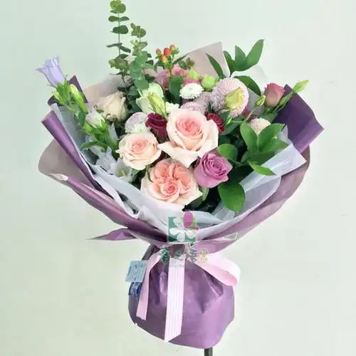 新款—粉玫瑰混搭花束