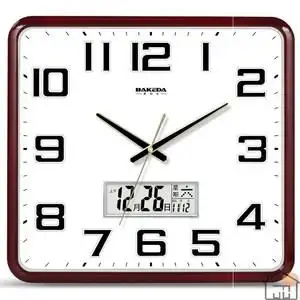 曰历挂钟卧室客厅表简约时尚家用日时表现代电子方形石英表曰历挂