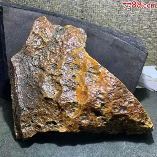 仅此一块,天然精品阿拉善沙漠漆斧头形原石大摆件一块!-价格:500元-se