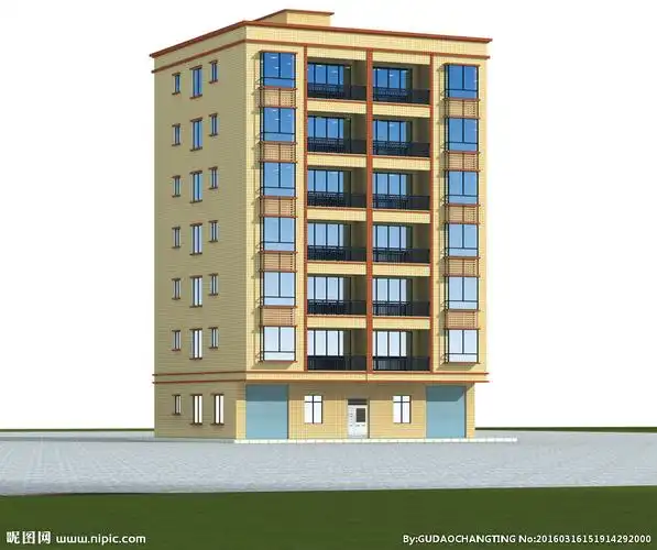 7层住宅楼3dmax效果图图片