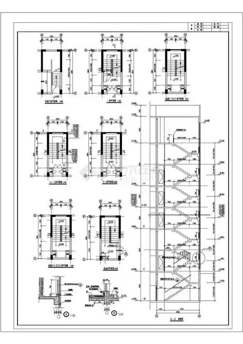 某市小高层住宅建筑设计图纸-图一本资料为小高层住宅楼施工图,其中