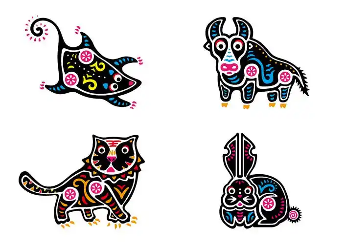 苗族十二生肖主题明信片