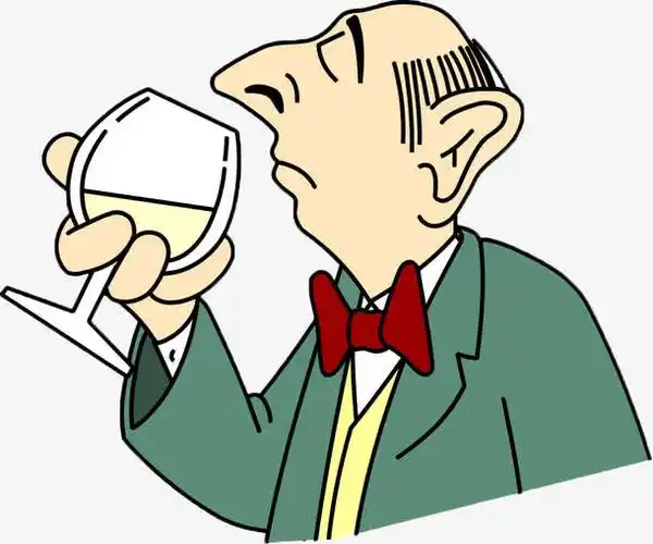 秃头的喝酒卡通男