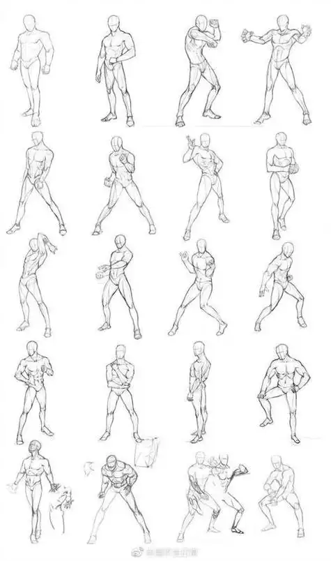 时装画技/背侧面人体结构/速写线稿速写|人体体块分解day6人体结构
