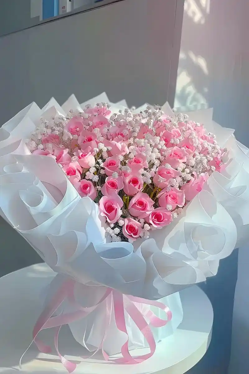 有一种花叫满天星 "它的花语是,我甘愿做配角,瞒着所有人爱你