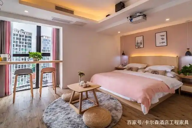 现代简约的民宿装修风格@温暖如期而至-样板房家具定制厂