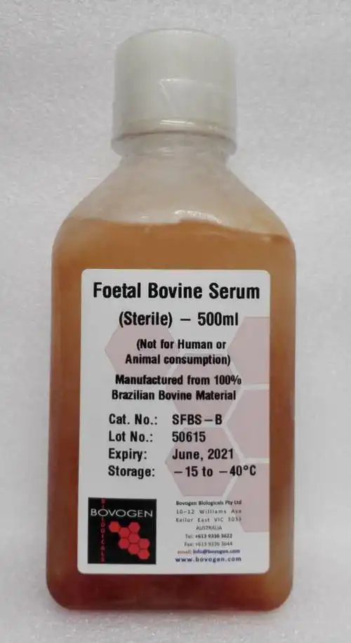 《精选原装进口胎牛血清》(100%无支原体)