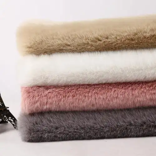 纯色仿貂绒水貂毛布料皮草面料人造毛服装高低毛秋冬新款diy手工