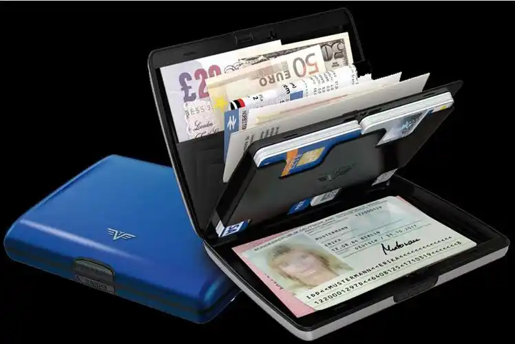 德国tru virtu卡之翼铝制钱包,坚固,时尚,方便,能够保护银行卡,身份证