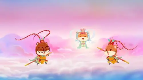 三只松鼠嗑壳课可爱卡通图片高清电脑桌面壁纸下载