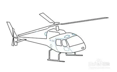 如何画直升机
