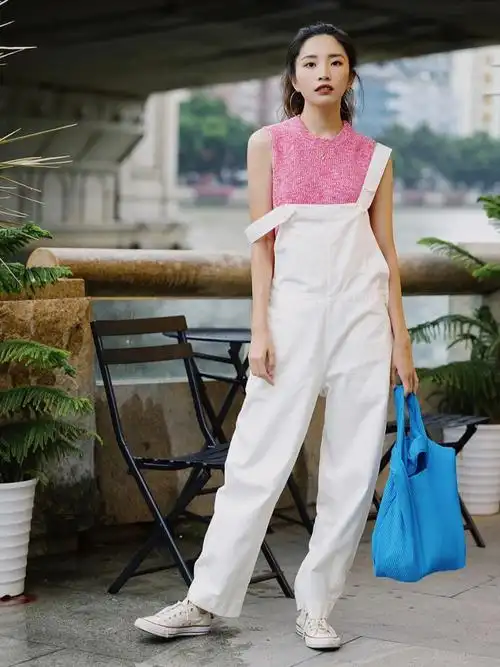 ootd背带裤真的太减龄78夏日慵懒舒服穿搭