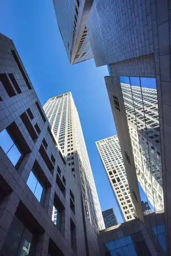 办公大楼,景色,放松,摄影,建造,高,都市风光,东亚,金融区,彩图,高层