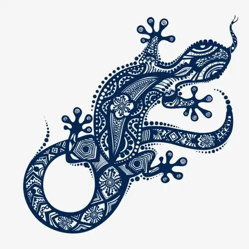 图腾刺青花纹插画