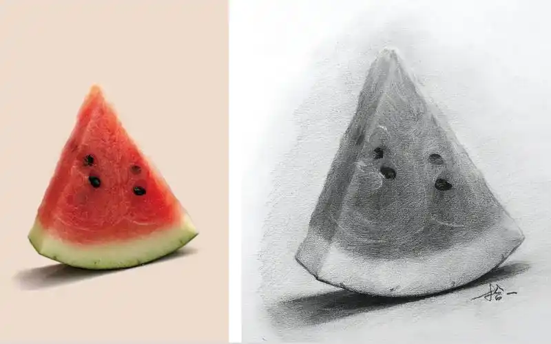 活动  【素描基础】素描西瓜教程