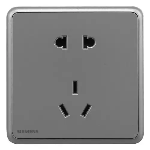 西门子官方旗舰店开关插座灵蕴银色家用五孔一开空调面板墙壁