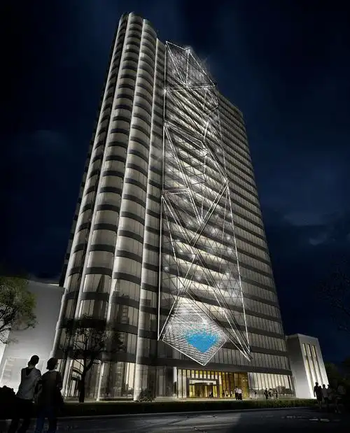 "杭州银行总部大楼"效果图"杭州银行总部大楼"幕墙工程项目,是2023年