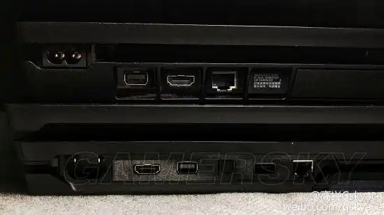另外,ps4 pro正面的2个高速usb接口比较靠近,多是如原先的ps4,而非