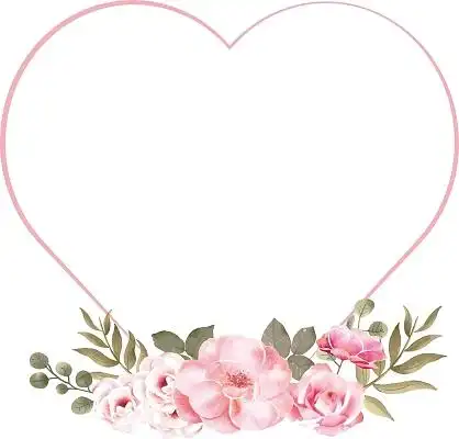 爱心边框简约情人节边框手绘png素材矢量绿色c4d妇女节电商促销背景