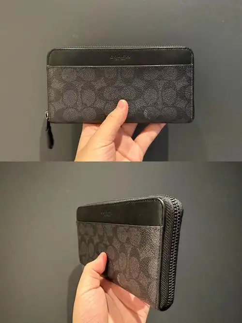 coach蔻驰男士经典款长款钱包