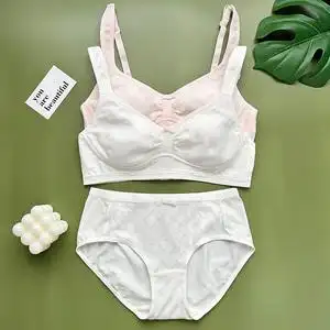 初中生内衣内裤女青春期14岁女生13女孩显胸小纯棉文胸套装白色15