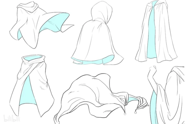 【动漫服饰教程】教你画时尚拉风的动漫披风