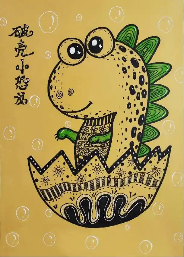 适合幼儿园小学生的动物创意线描画#线描 #动物线描 #创意线 - 抖音