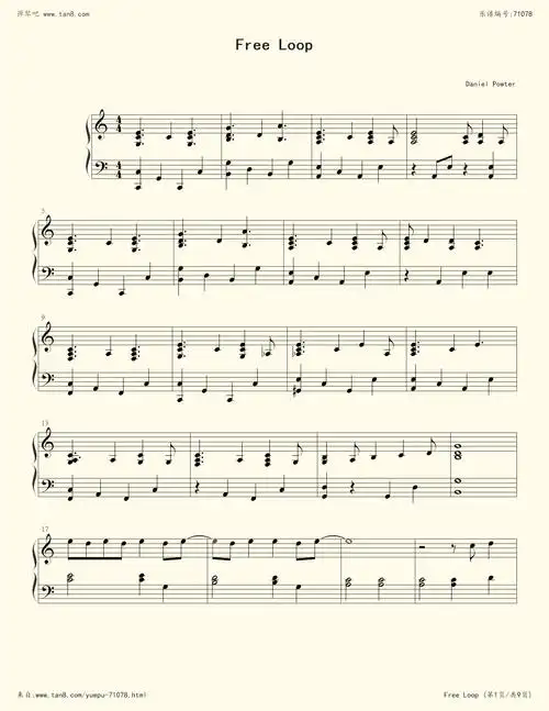 钢琴谱freeloop