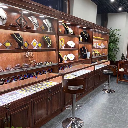 实木茶叶展示柜烟酒柜超市便利店土特产展柜干货农产品货架可定制 a款