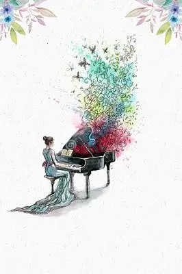 钢琴易拉宝设计