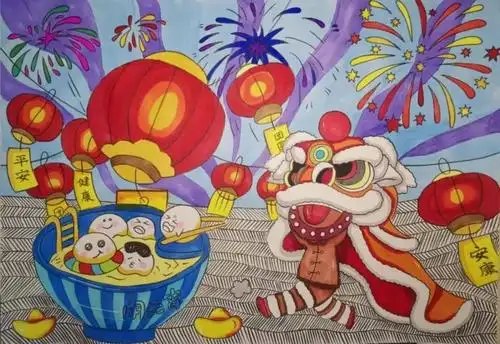 我们的节日61元宵元宵节61火树银花正月半少儿绘画作品展邀您来