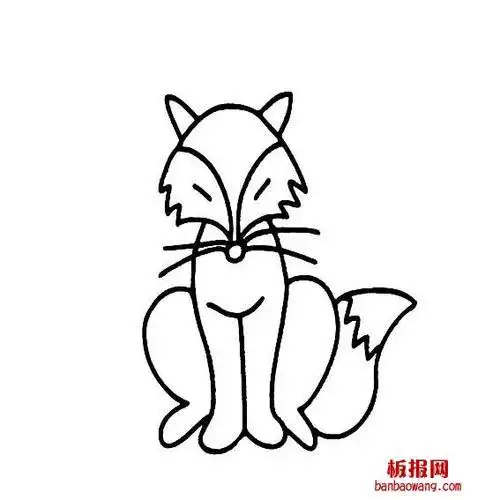 有关狐狸的简笔画手抄报手抄报模板大全