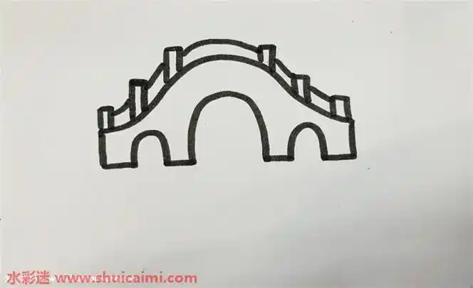 画桥怎么画画桥简笔画步骤颐和园里的十七孔桥简笔画建水十七孔桥的简