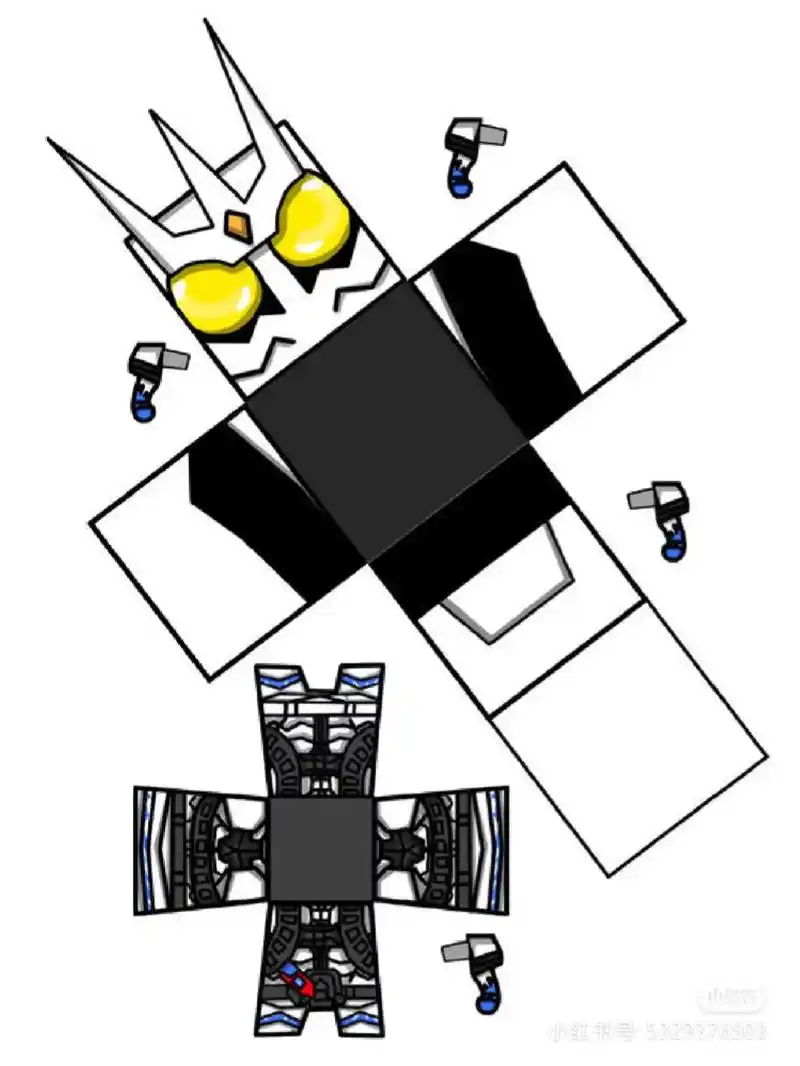 假面骑士纸模图纸分享.#假面骑士 #纸模 #手工 #图纸 - 抖音